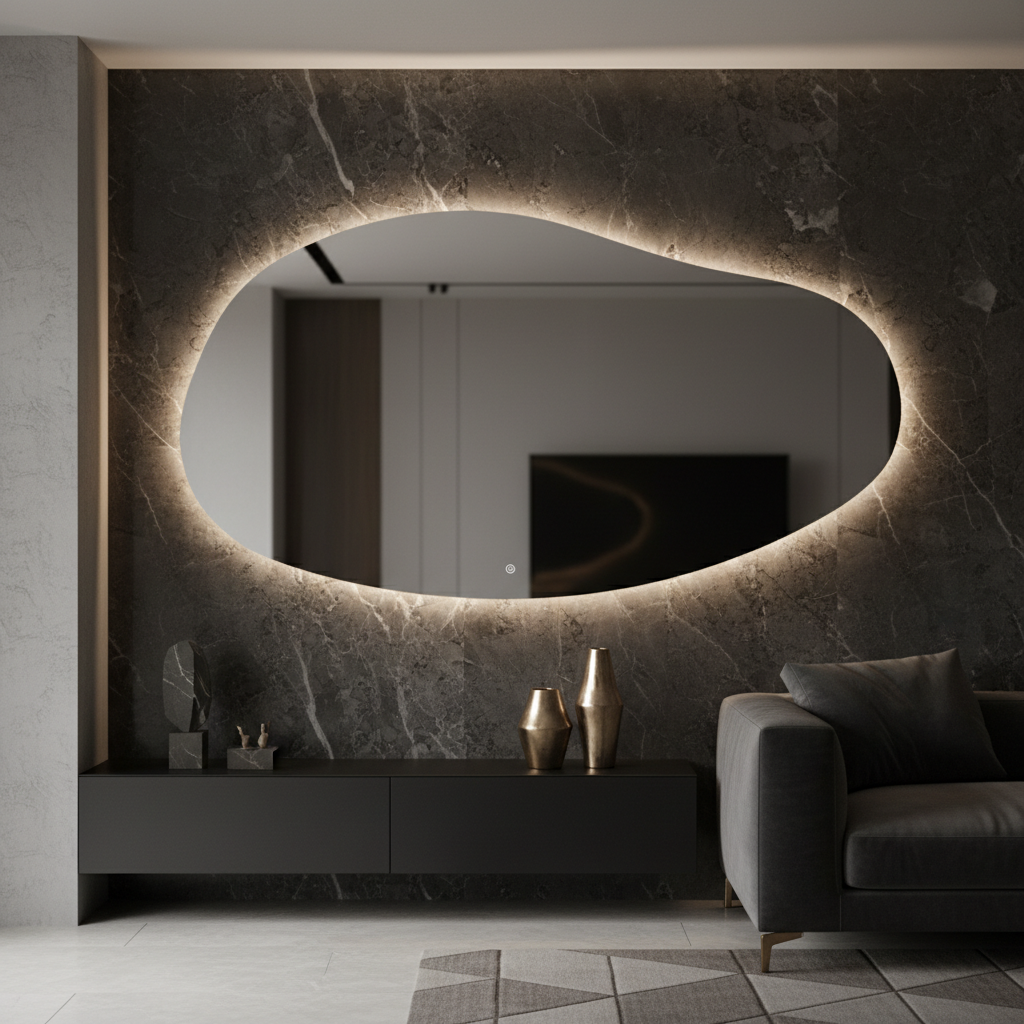 Oglinda LED FRAMELESS MONACO 140x90CM 3 Lumini si Touch