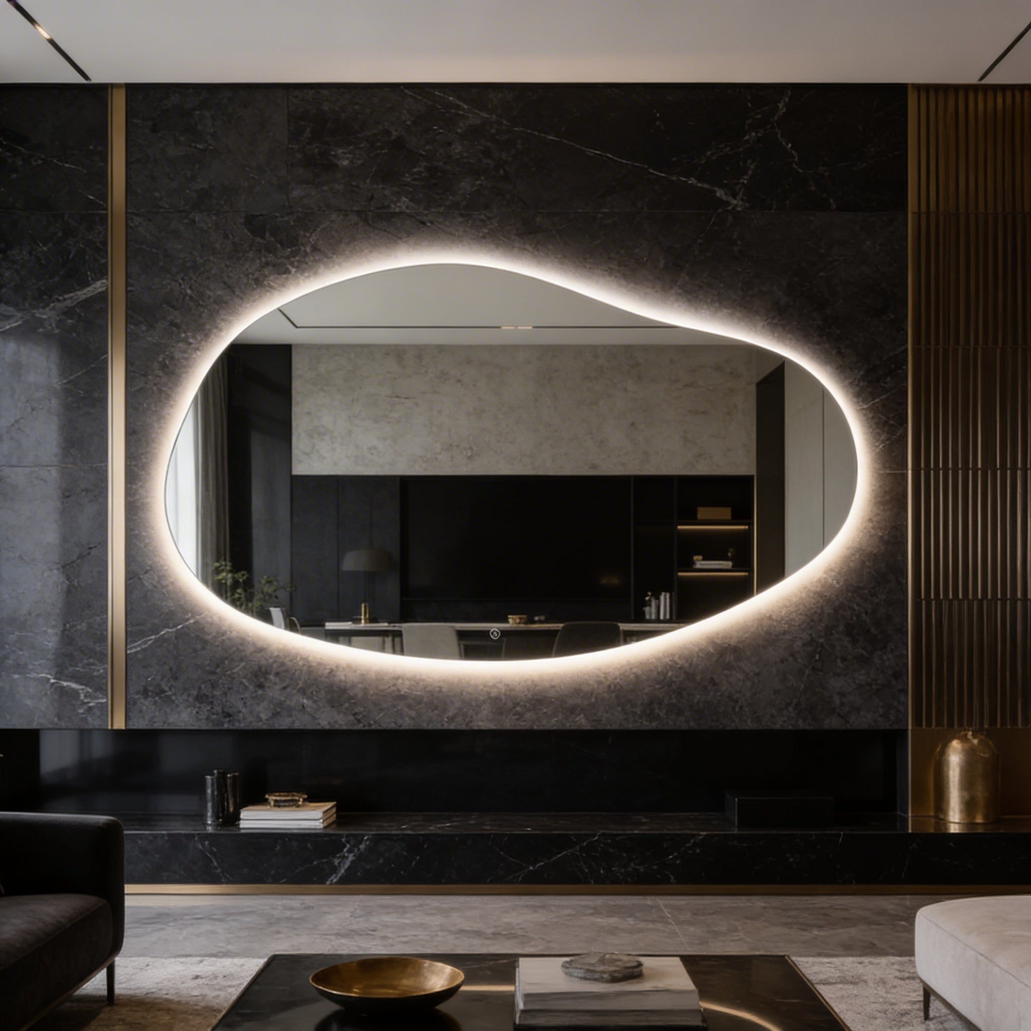 Oglinda LED FRAMELESS MONACO 140x90CM 3 Lumini si Touch