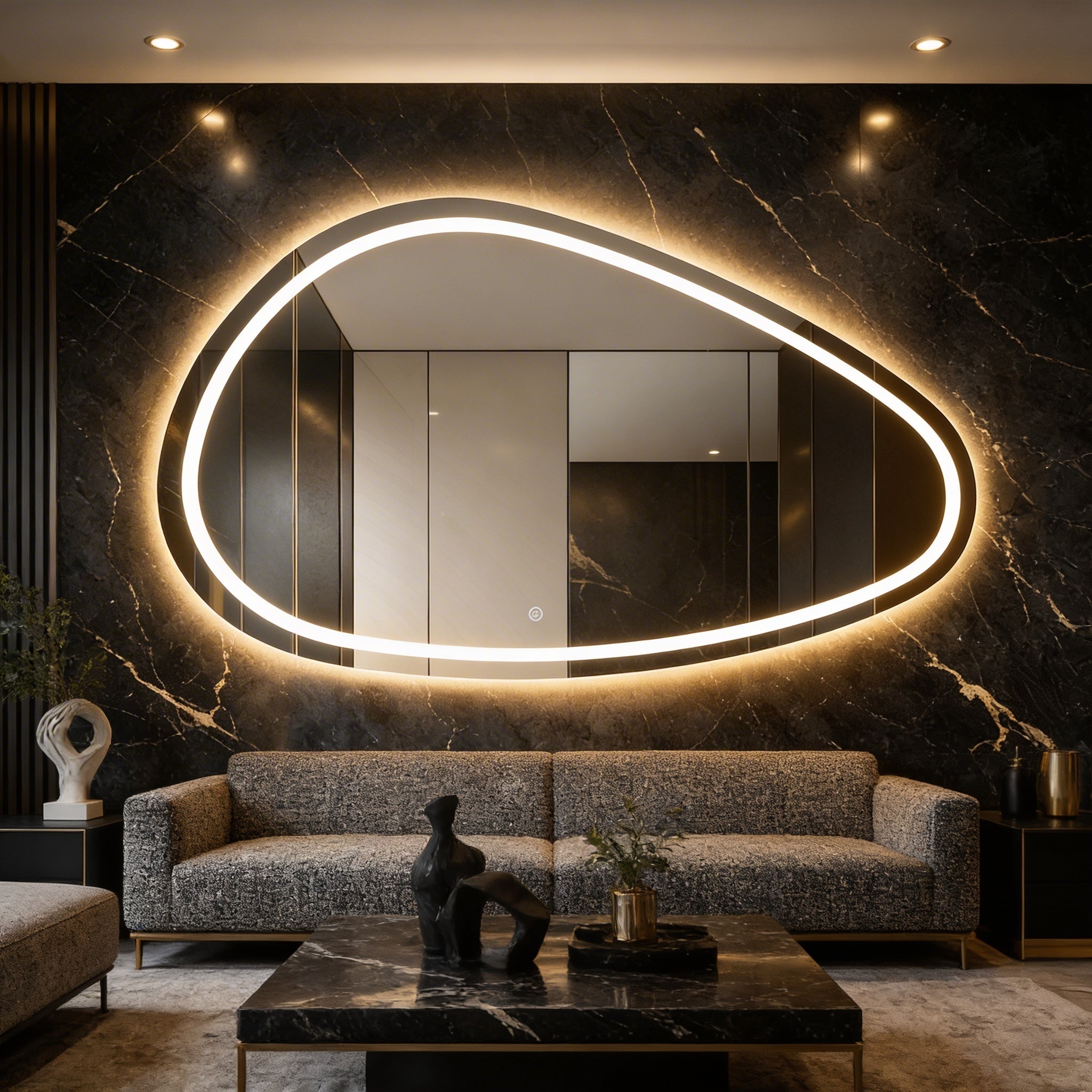 Oglinda LED FRAMELESS MALLORCA 160x85CM 3 Lumini si Touch