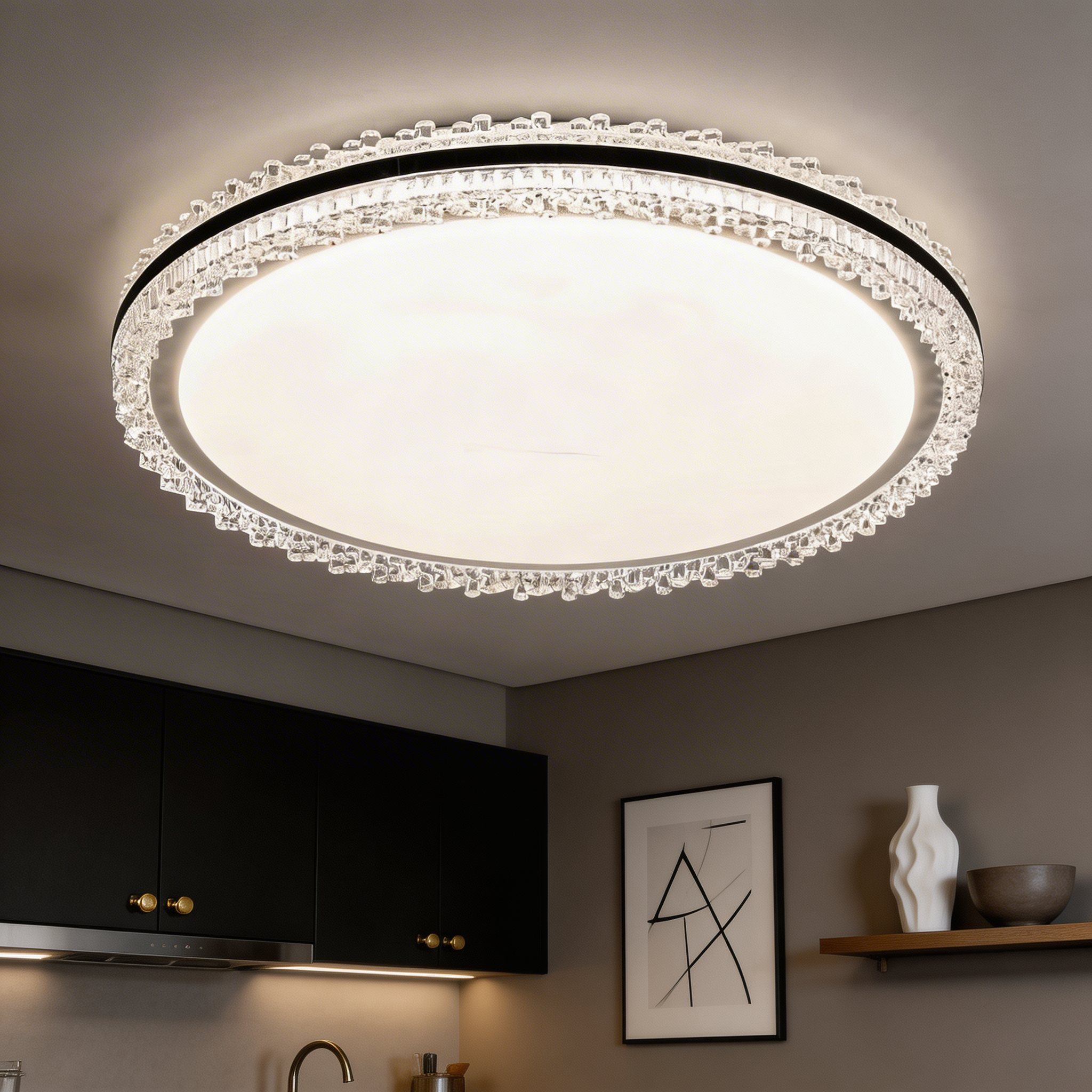 Plafoniera LED NOVIS 108W BLACK Rotunda Echivalent 400W