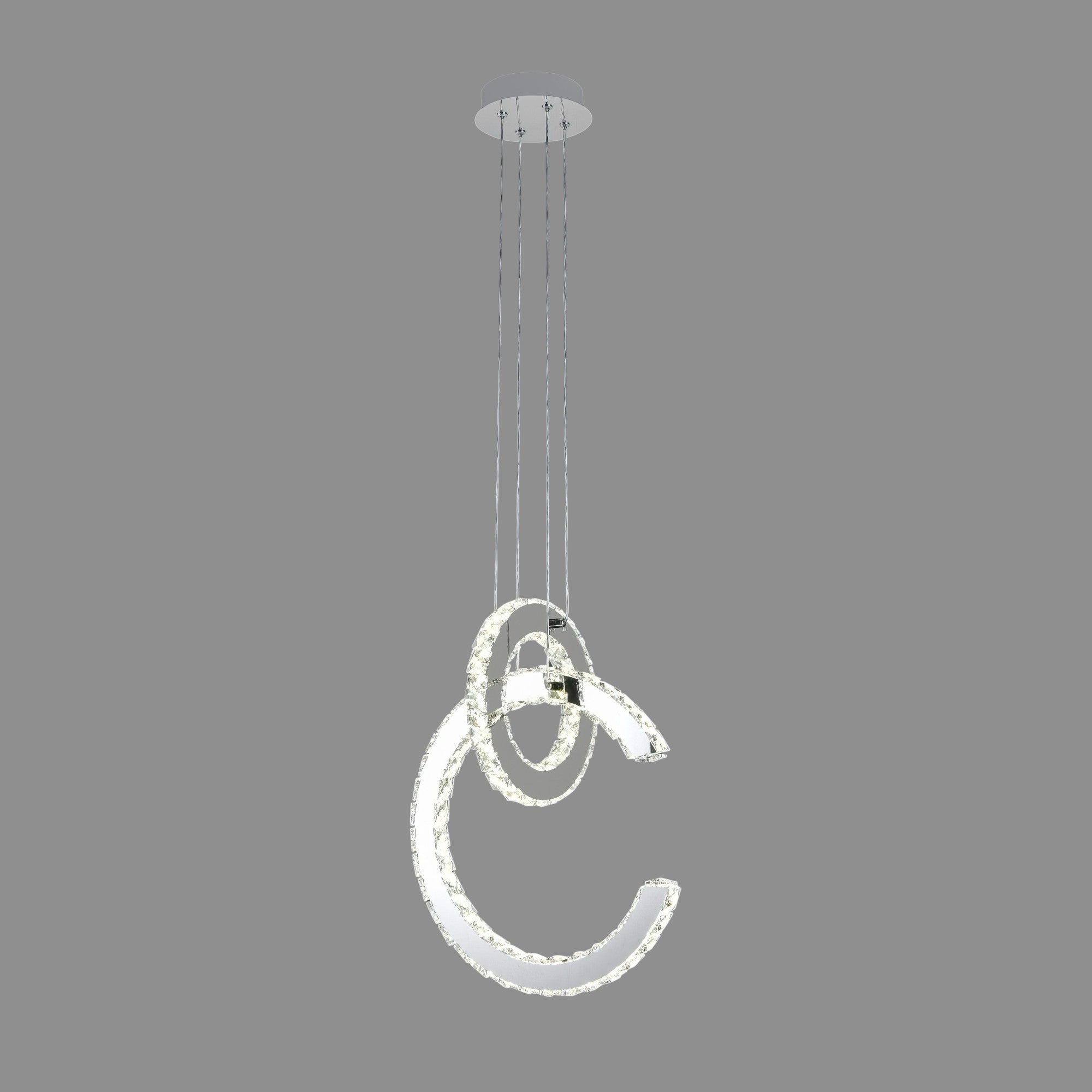 Lustra LED Suspendata BALANCE White/Crom Echivalent 400W