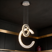 Lustra LED Suspendata BALANCE White/Crom Echivalent 400W