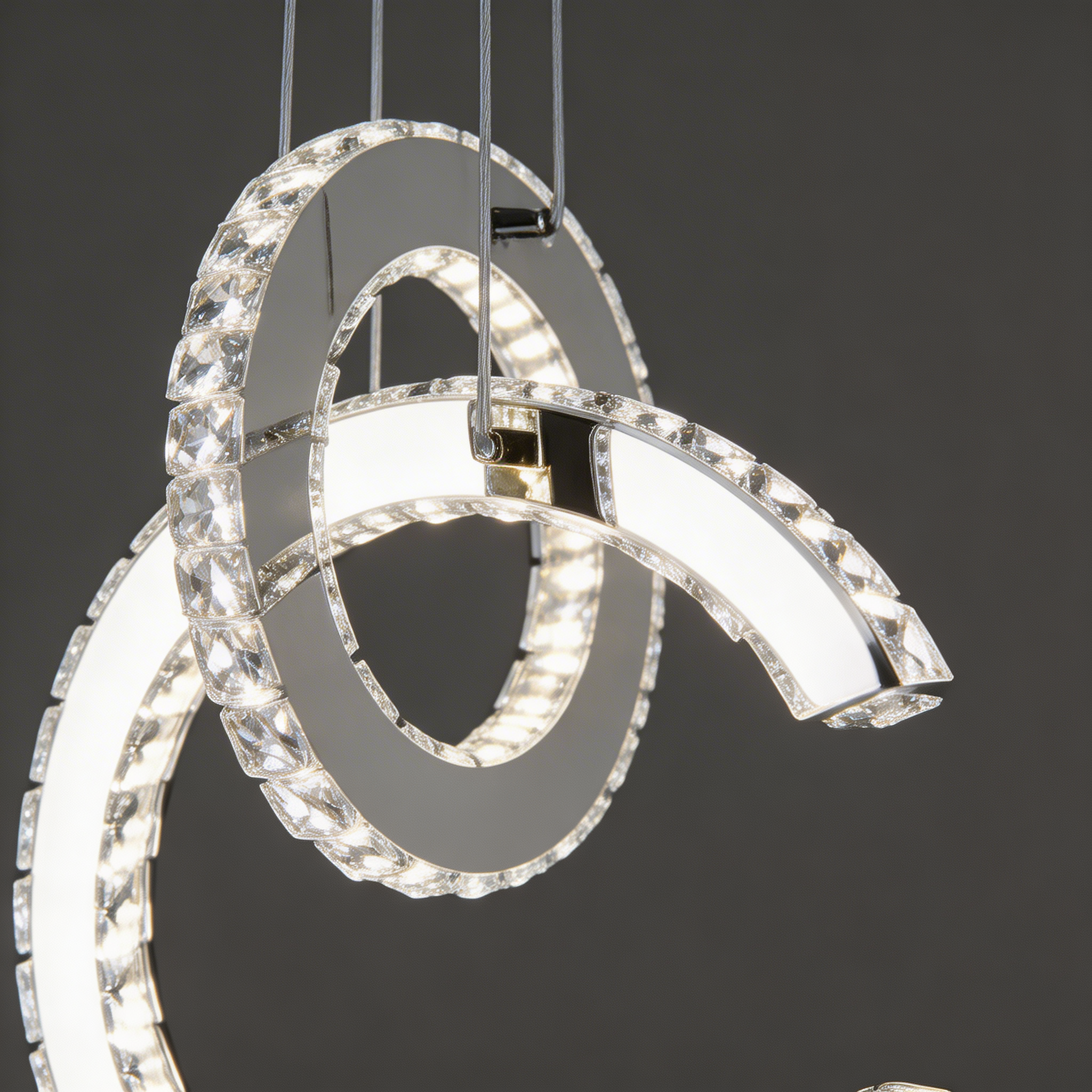 Lustra LED Suspendata BALANCE White/Crom Echivalent 400W