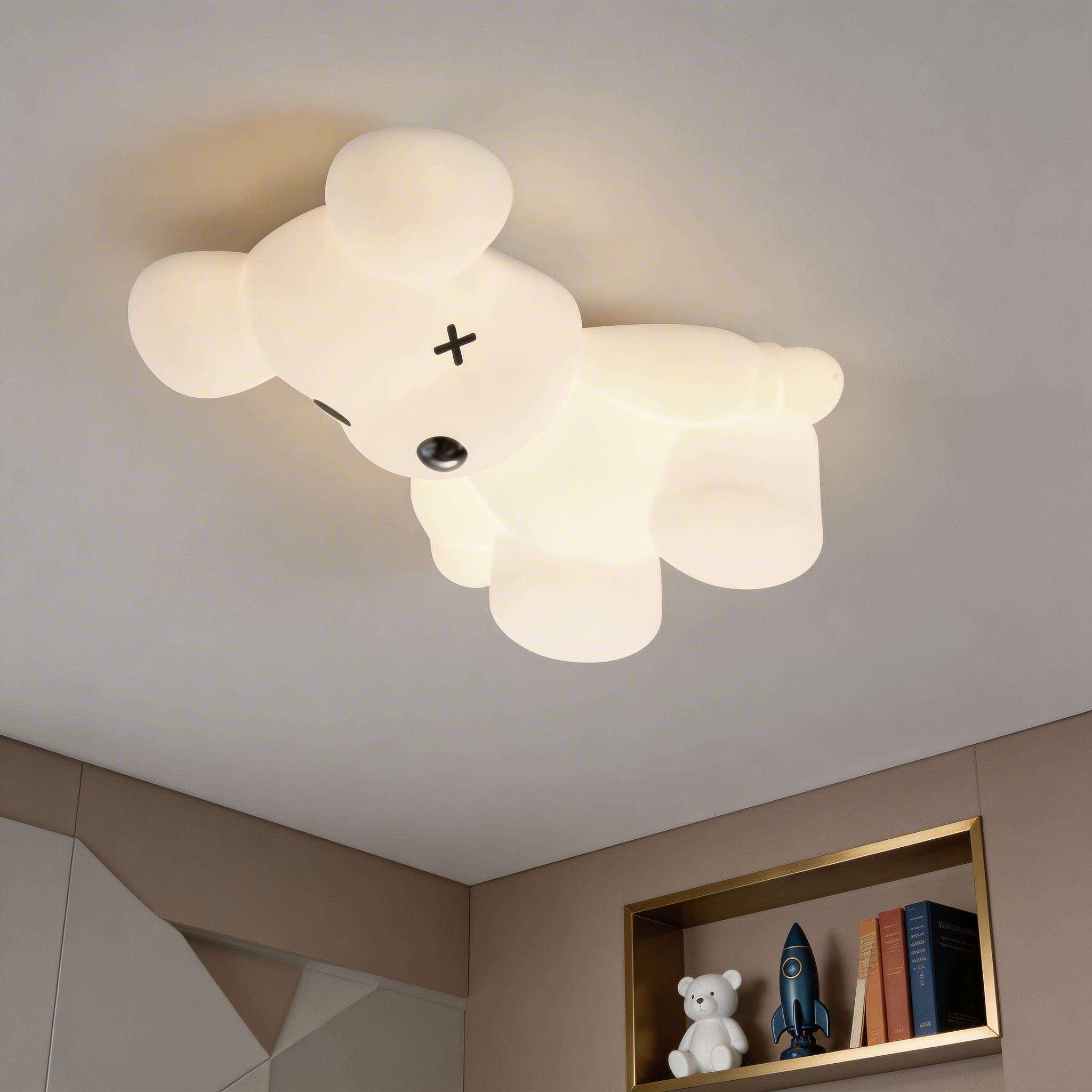 Lustra LED 160W Winny Bear Smart cu Telecomanda QR Echivalent 600W