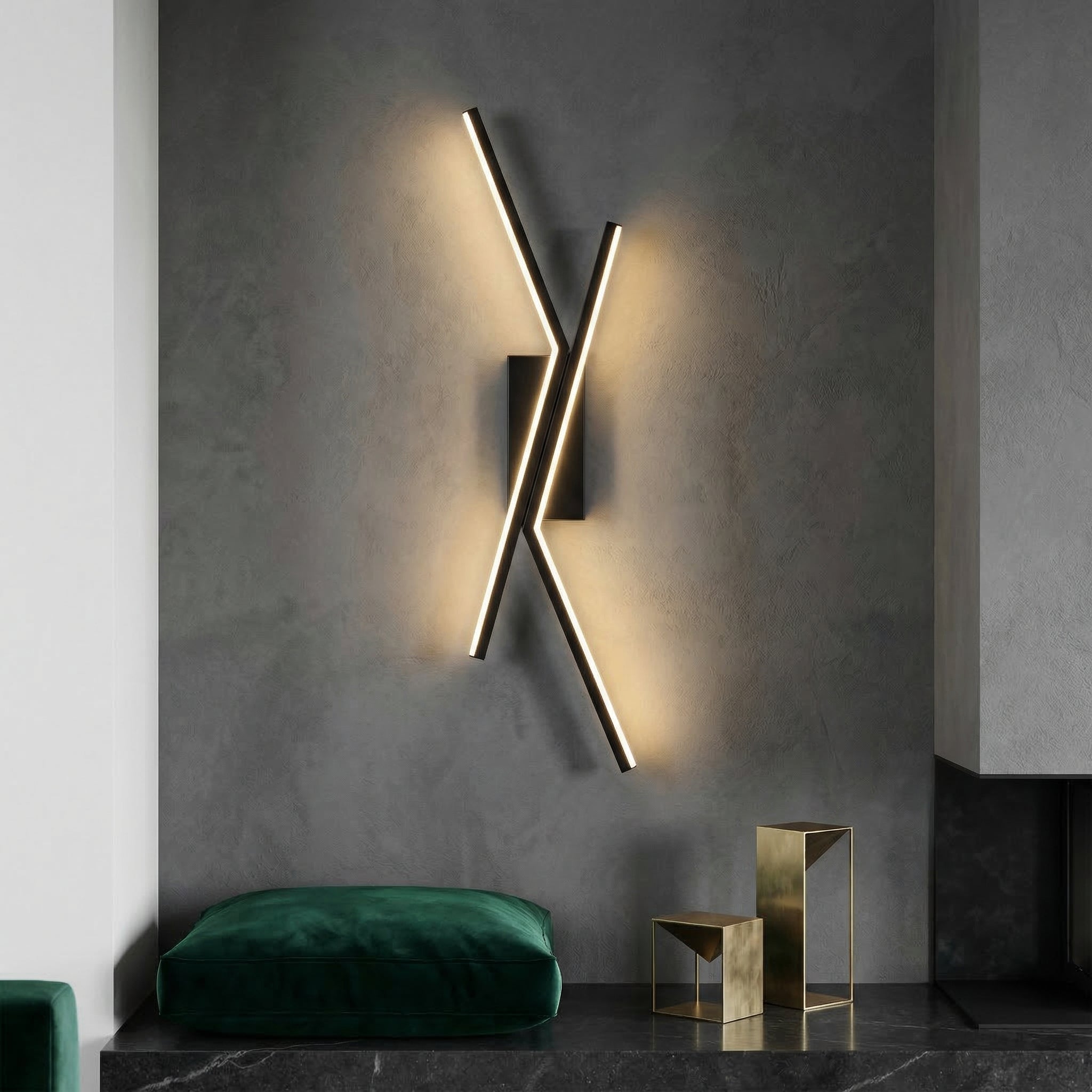 Aplica LED Modern VALLE Black 62cm Echivalent 100W