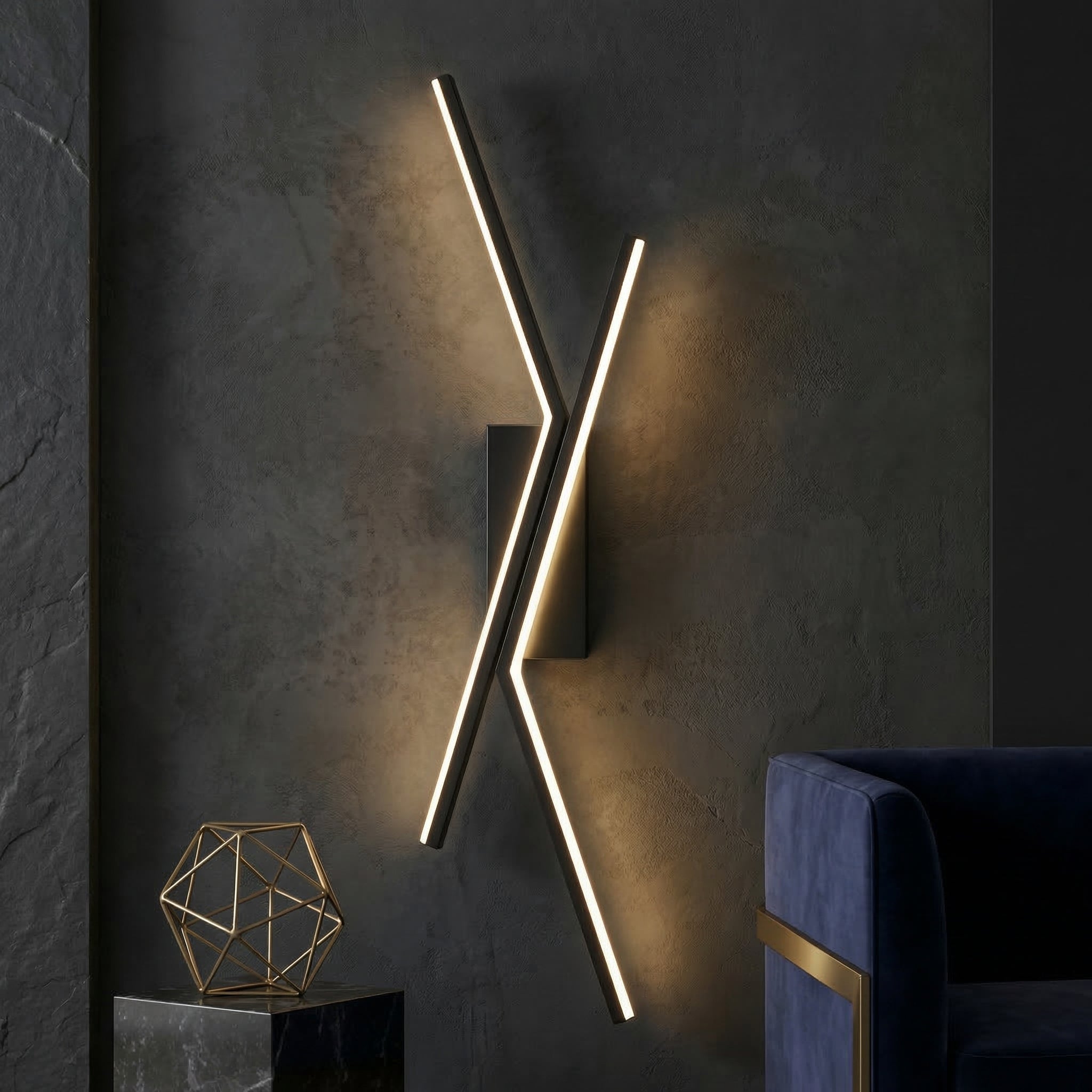 Aplica LED Modern VALLE Black 62cm Echivalent 100W