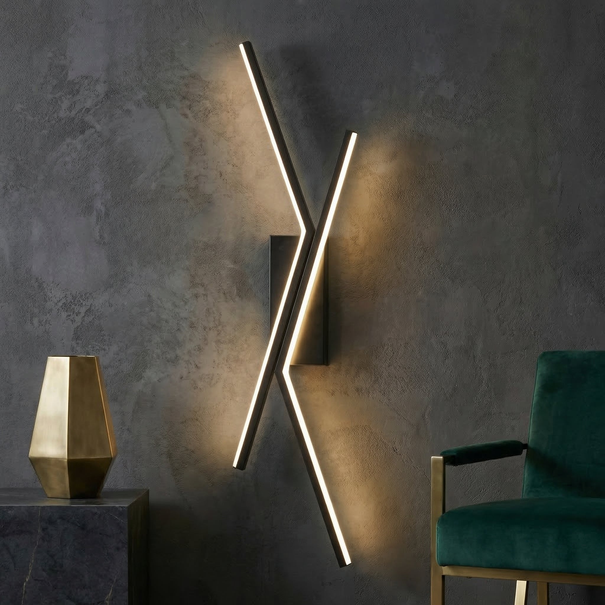 Aplica LED Modern VALLE Black 62cm Echivalent 100W