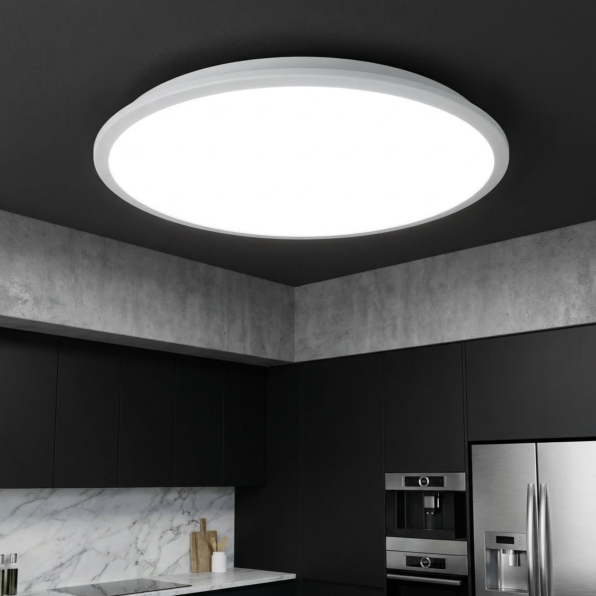 Plafoniera LED 24W Rotunda DAHLIA Slim White Lumina Rece Echivalent 180W
