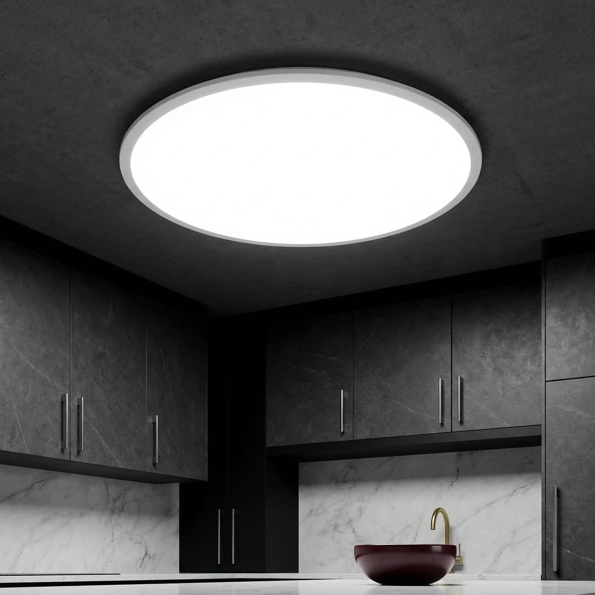 Plafoniera LED 24W Rotunda DAHLIA Slim White Lumina Neutra Echivalent 180W