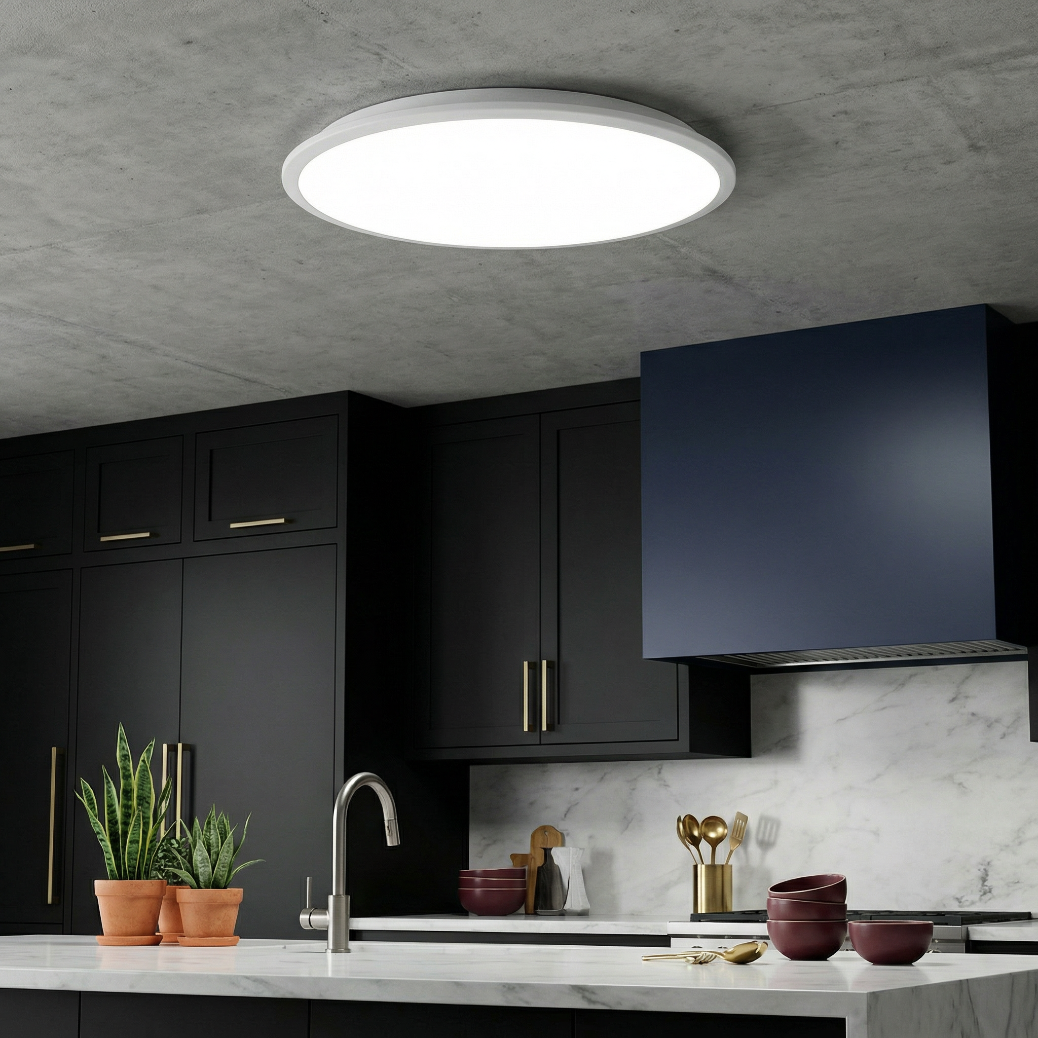 Plafoniera LED 24W Rotunda DAHLIA Slim White Lumina Neutra Echivalent 180W