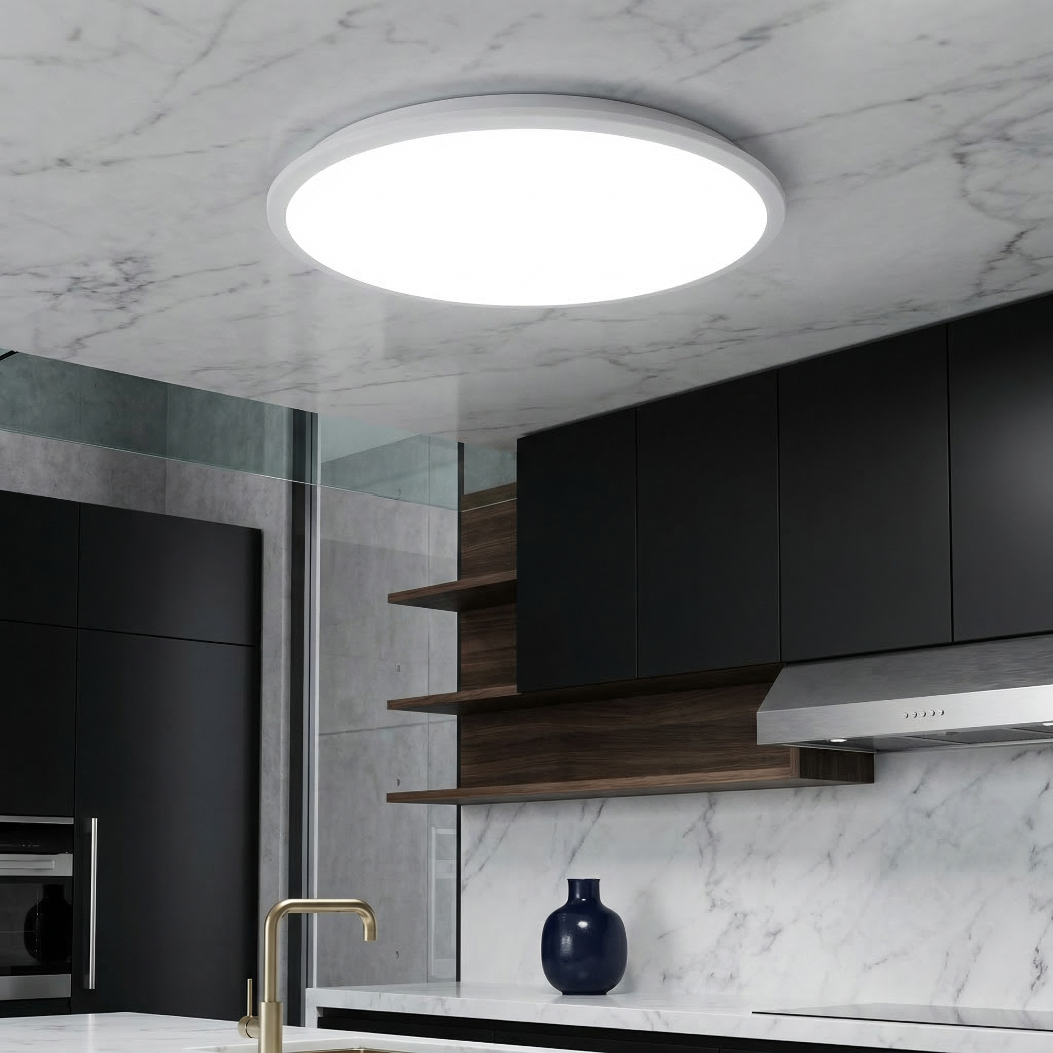 Plafoniera LED 24W Rotunda DAHLIA Slim White Lumina Neutra Echivalent 180W