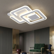 Lustra LED Two Square BAVARIA White 50CM Echivalent 500W Telecomanda