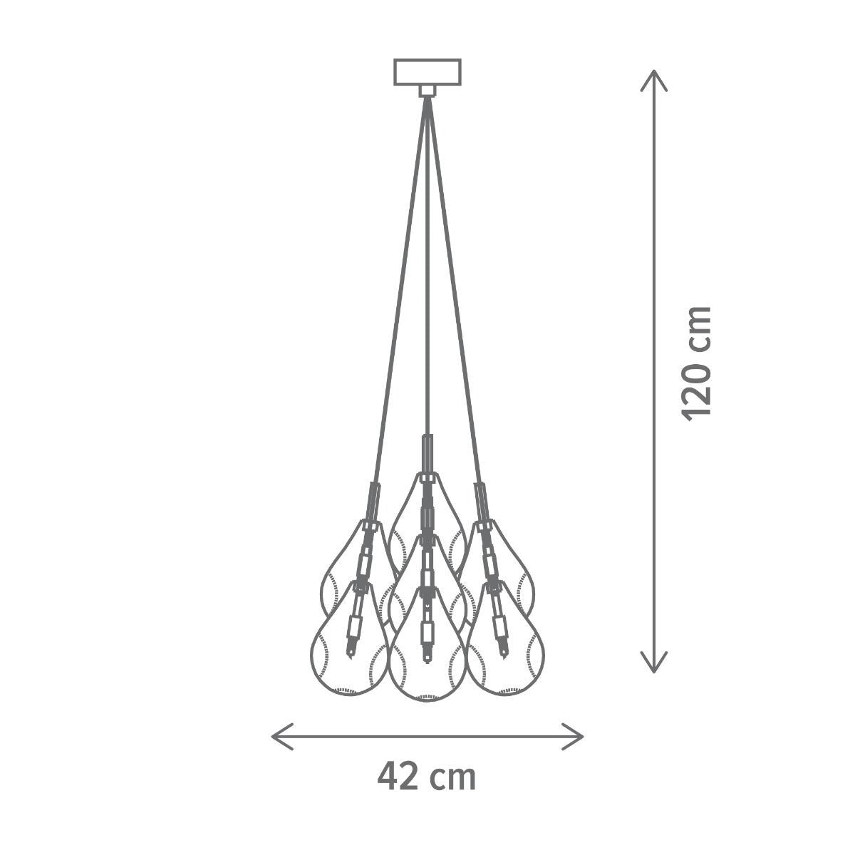 Lustra Suspendata HONEY Unique 7xG9 Crom