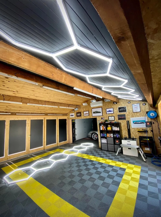 HoneyComb LED Hexagon Luminos PREMIUM Rama De Aluminiu