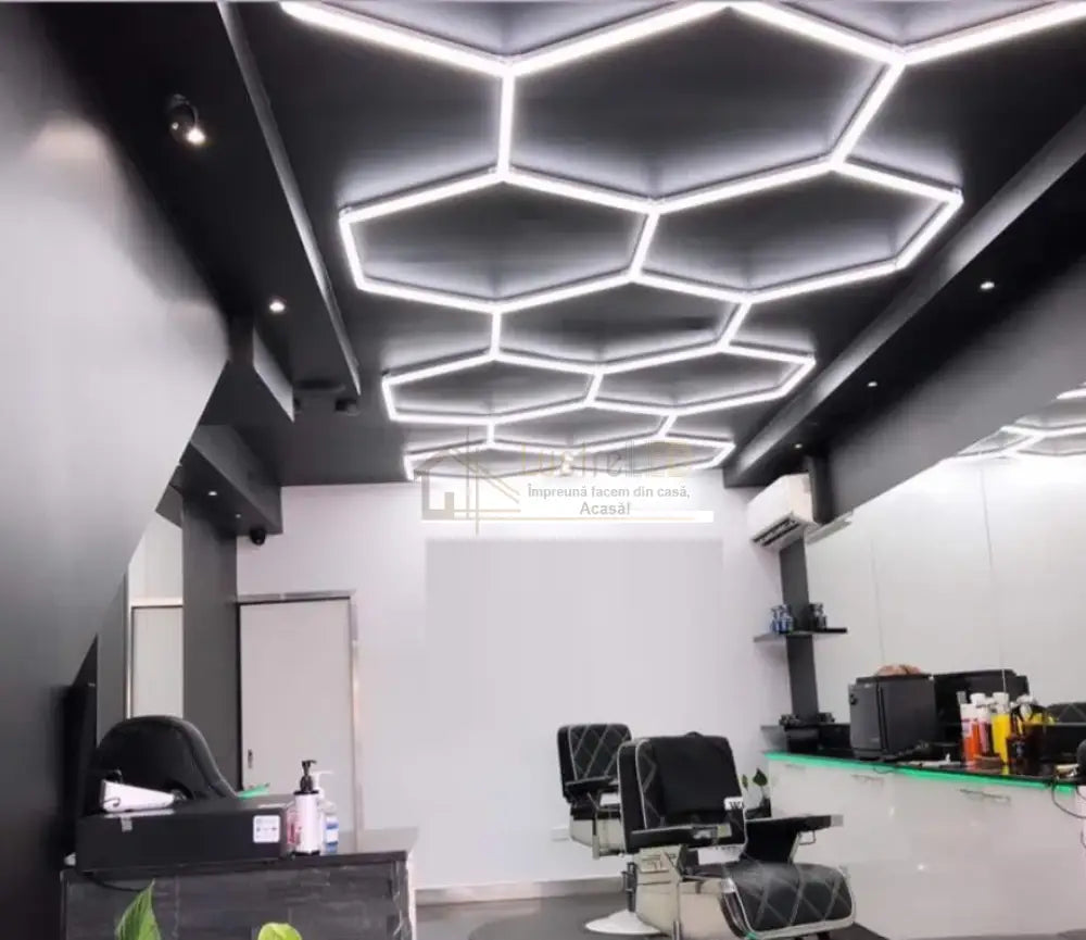 Honeycomb Led Hexagon Luminos 299Cm X 208Cm / Sistem Modular Iluminat Garaj Honeycomb Light