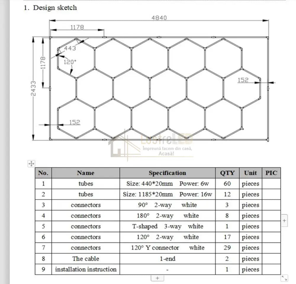 Honeycomb Led Hexagon Luminos Honeycomb Light