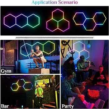 HoneyComb LED Hexagon Luminos RGB SMART 244cm X 170cm