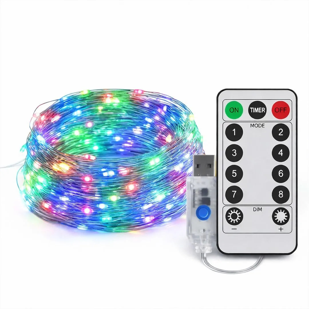 Instalatie LED Perdea Ploaie 300 LED-uri 3M×3M | 8 Moduri | Telecomanda | USB | Multicolor