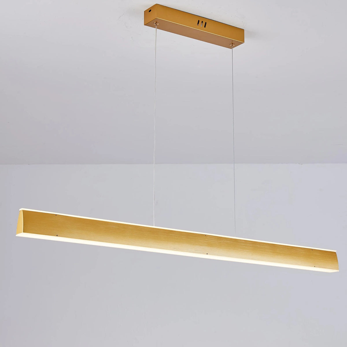 Lustra LED Suspendata Gold 120cm Liniara Echivalent 400W Telecomanda