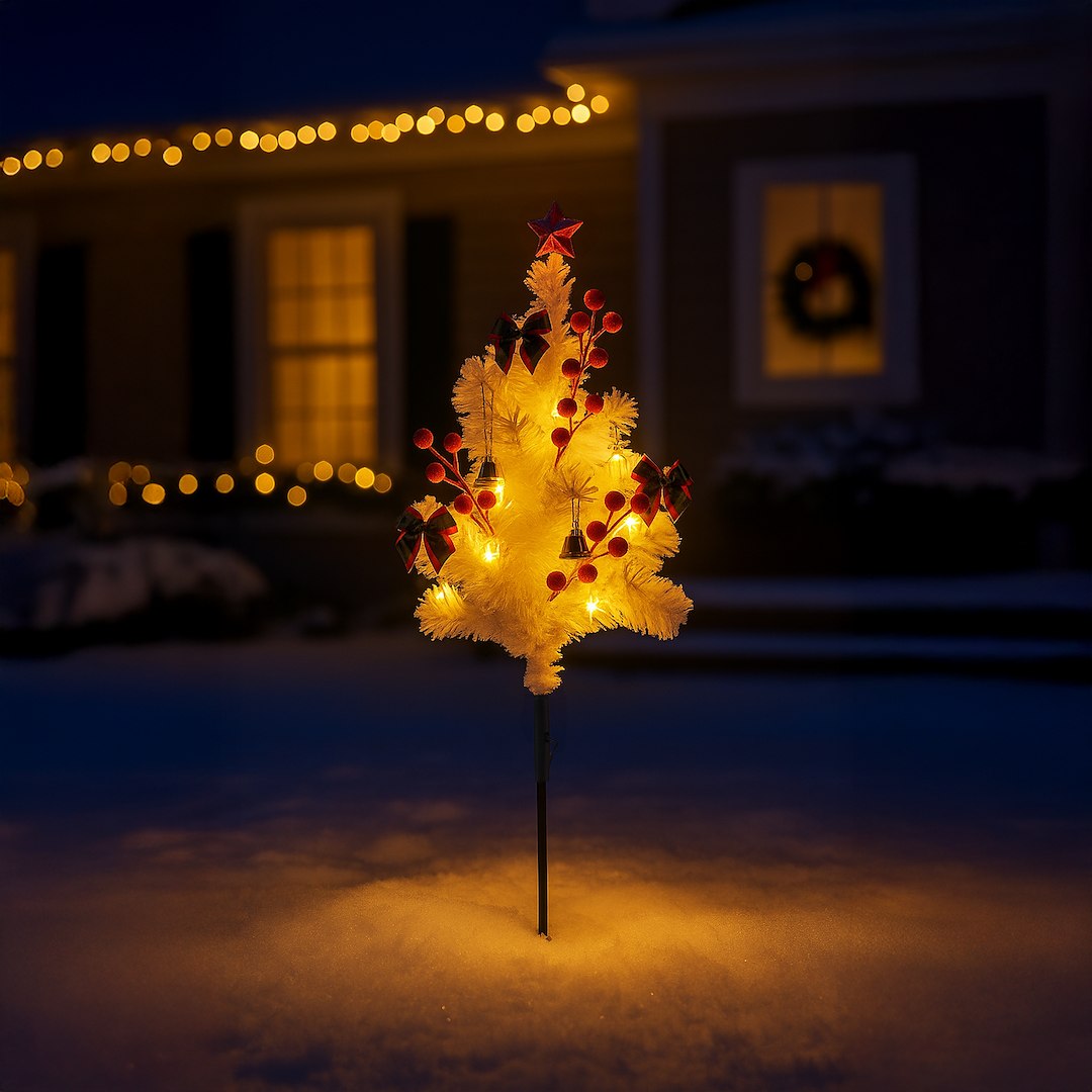 Brad LED de Craciun Alb | 75CM | 10lm | IP44