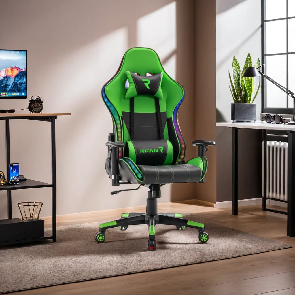 Scaun de Gaming, PREMIUM, Immersion Chairs, Green BOC-778