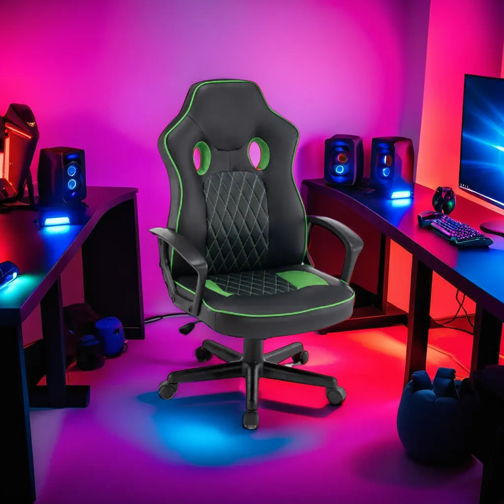 Scaun de Gaming Reglabil Professional NexaGlide WF-6040 Black & Green