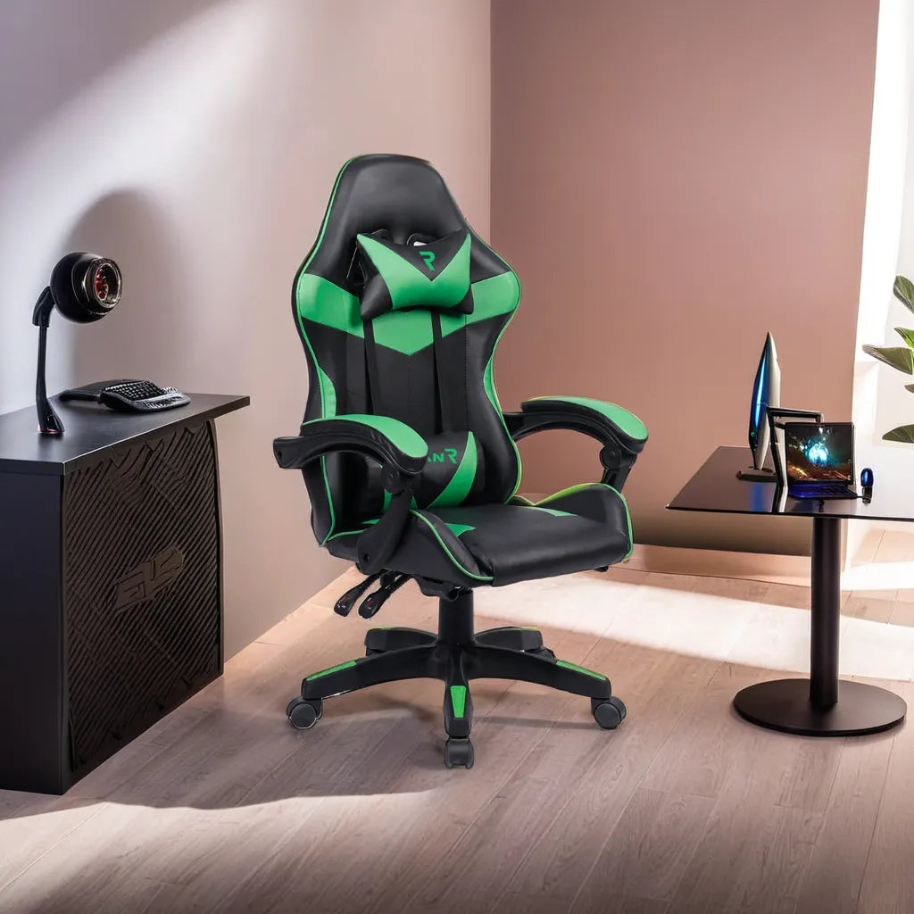 Scaun de Gaming Reglabil Professional Tron Thrones BOC-734 Green