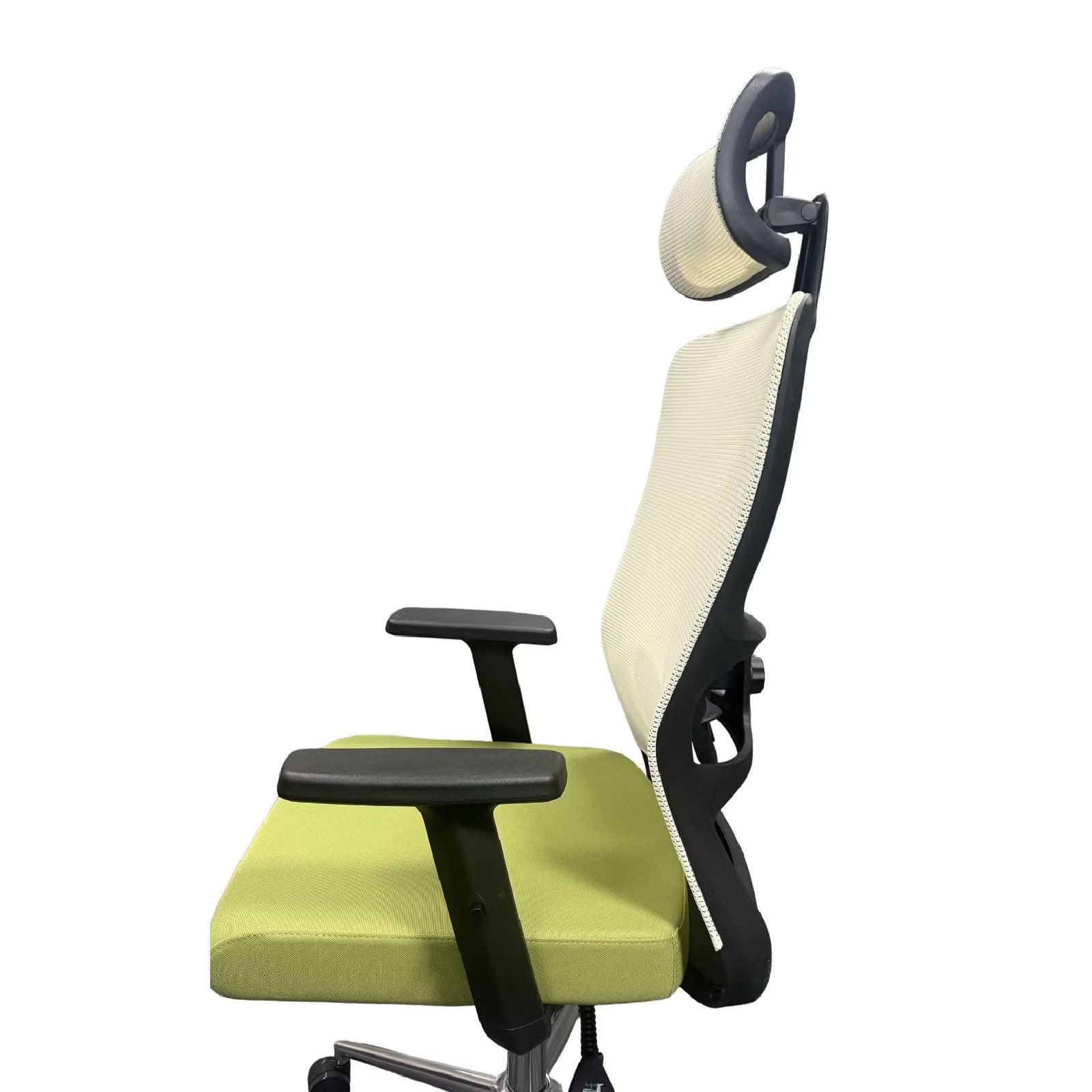 Scaun de Birou Reglabil Ergonomic cu Suport Cervical Alb-Verde