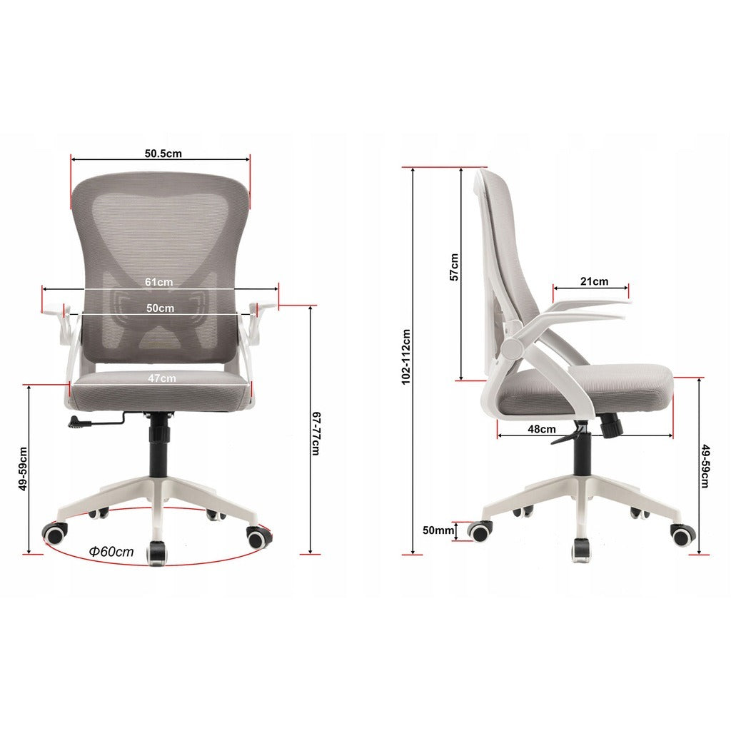 Scaun de Birou Reglabil WF-003 Gri-Alb