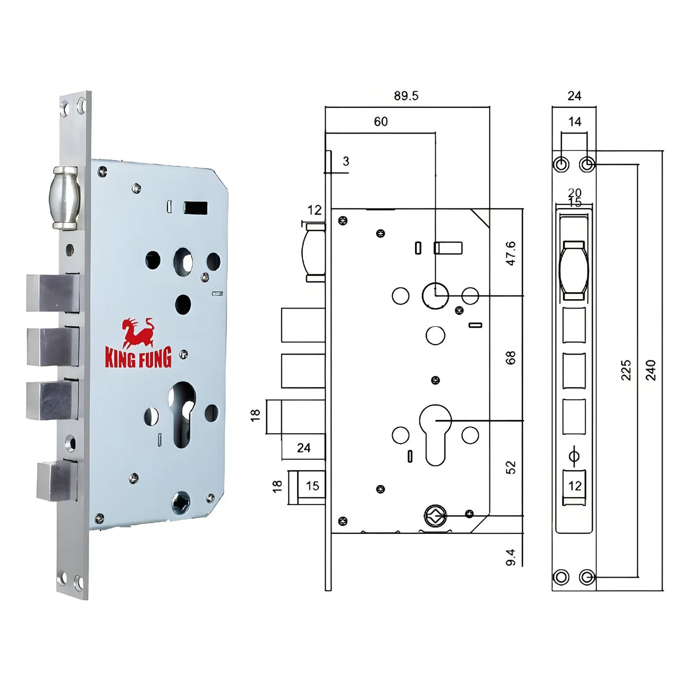 Incuietoare Smart YALLA cu Amprenta Pin Card si Cheie