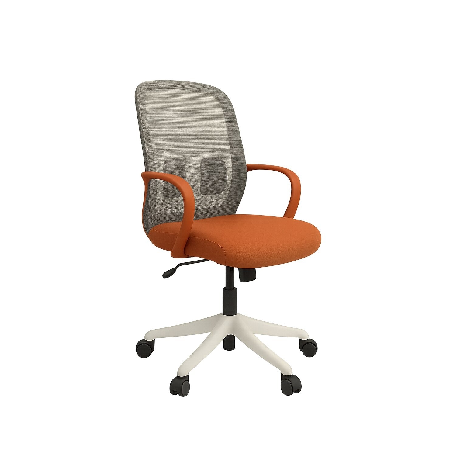 Scaun de Birou Reglabil Ergonomic 8102L Gri-Portocaliu