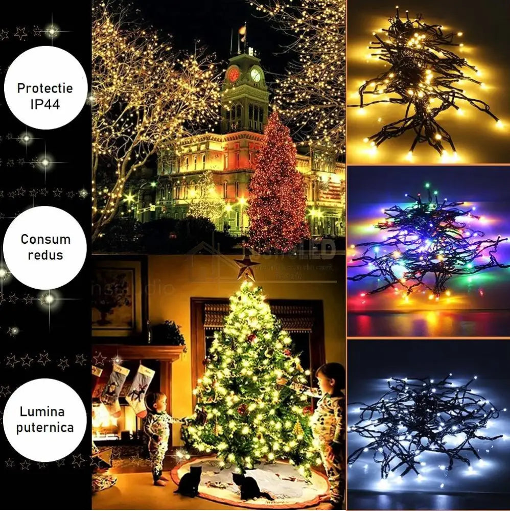 Instalatie Led Liniara 300 Led-Uri 23M Diverse Culori Christmas Lighting