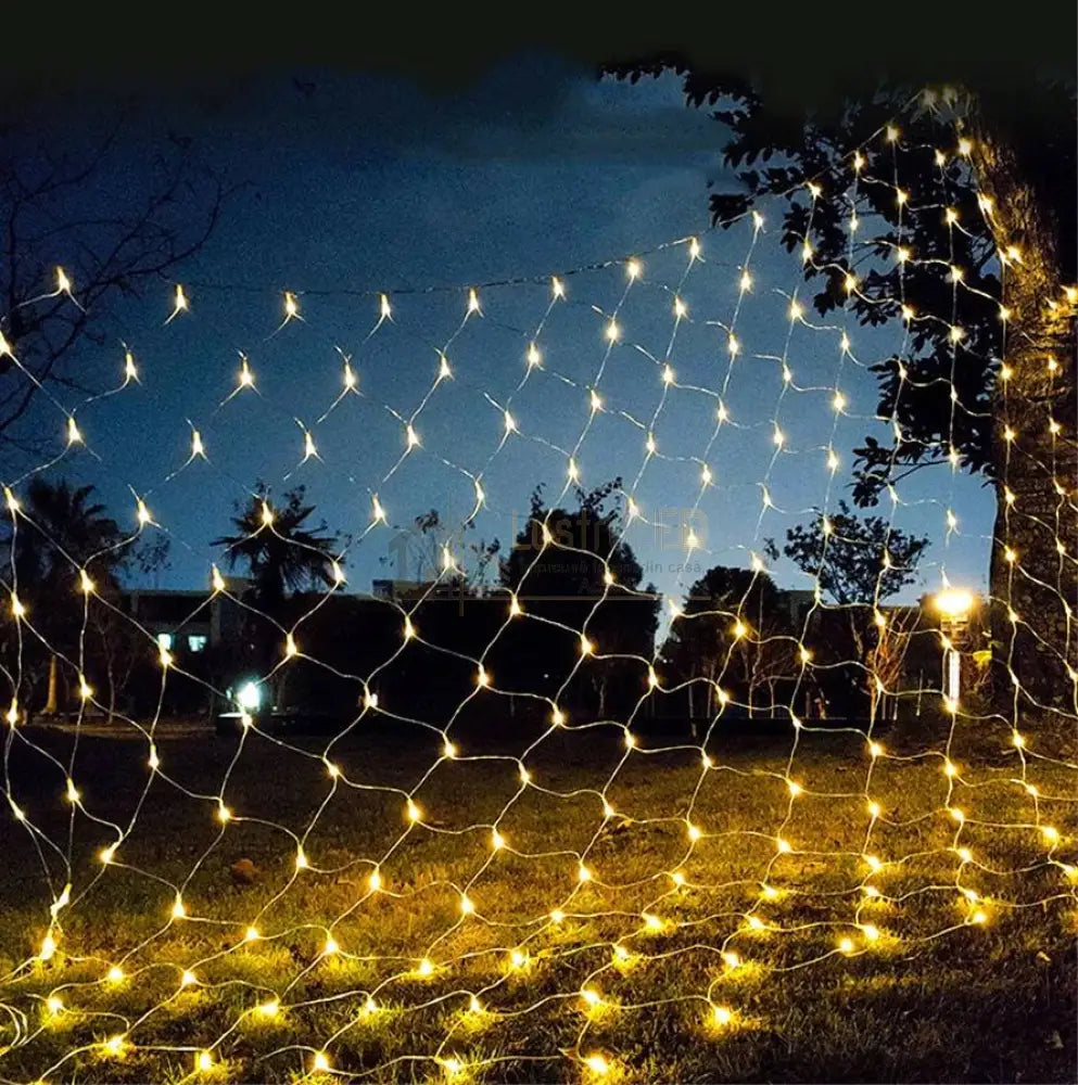 Instalatie Led Perdea Plasa 120 Led-Uri 1.5X1.5M Fir Transparent Diverse Culori