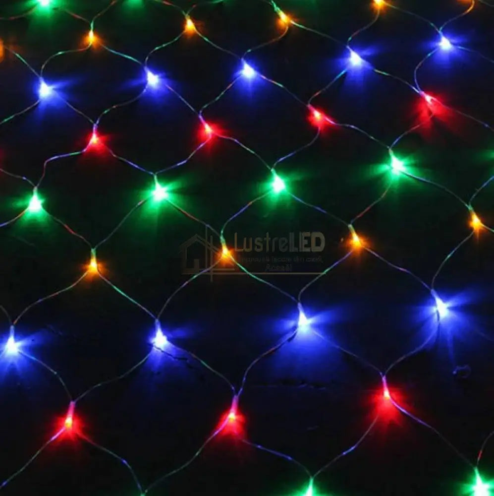 Instalatie Led Perdea Plasa 160 Led-Uri 2X2M Diverse Culori Christmas Lighting