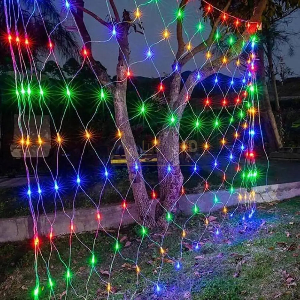 Instalatie Led Perdea Plasa 160 Led-Uri 2X2M Diverse Culori Christmas Lighting