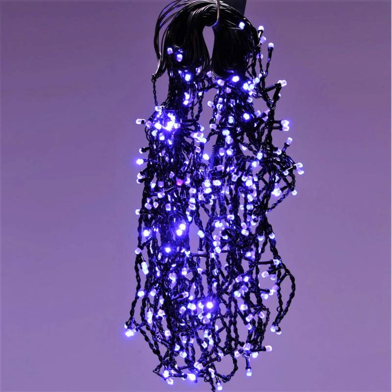 Instalatie LED Perdea Ploaie 120 LED-URI Hexagon 3X1M Fir Negru Diverse Culori