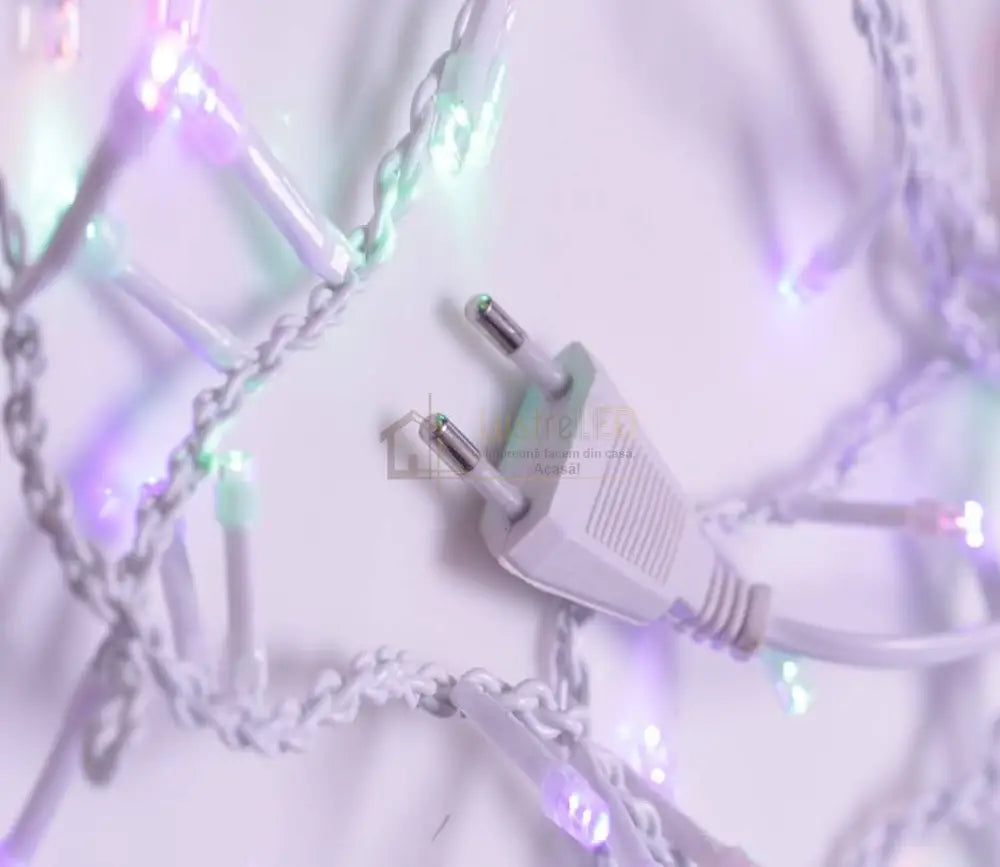 Instalatie Led Perdea Ploaie Flash 360 Led-Uri 8X1M Fir Alb Diverse Culori Christmas Lighting