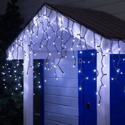 Instalatie Led Perdea Turturi 143 Led-Uri Hexagon 5X0.6M Fir Negru Diverse Culori Christmas Lighting