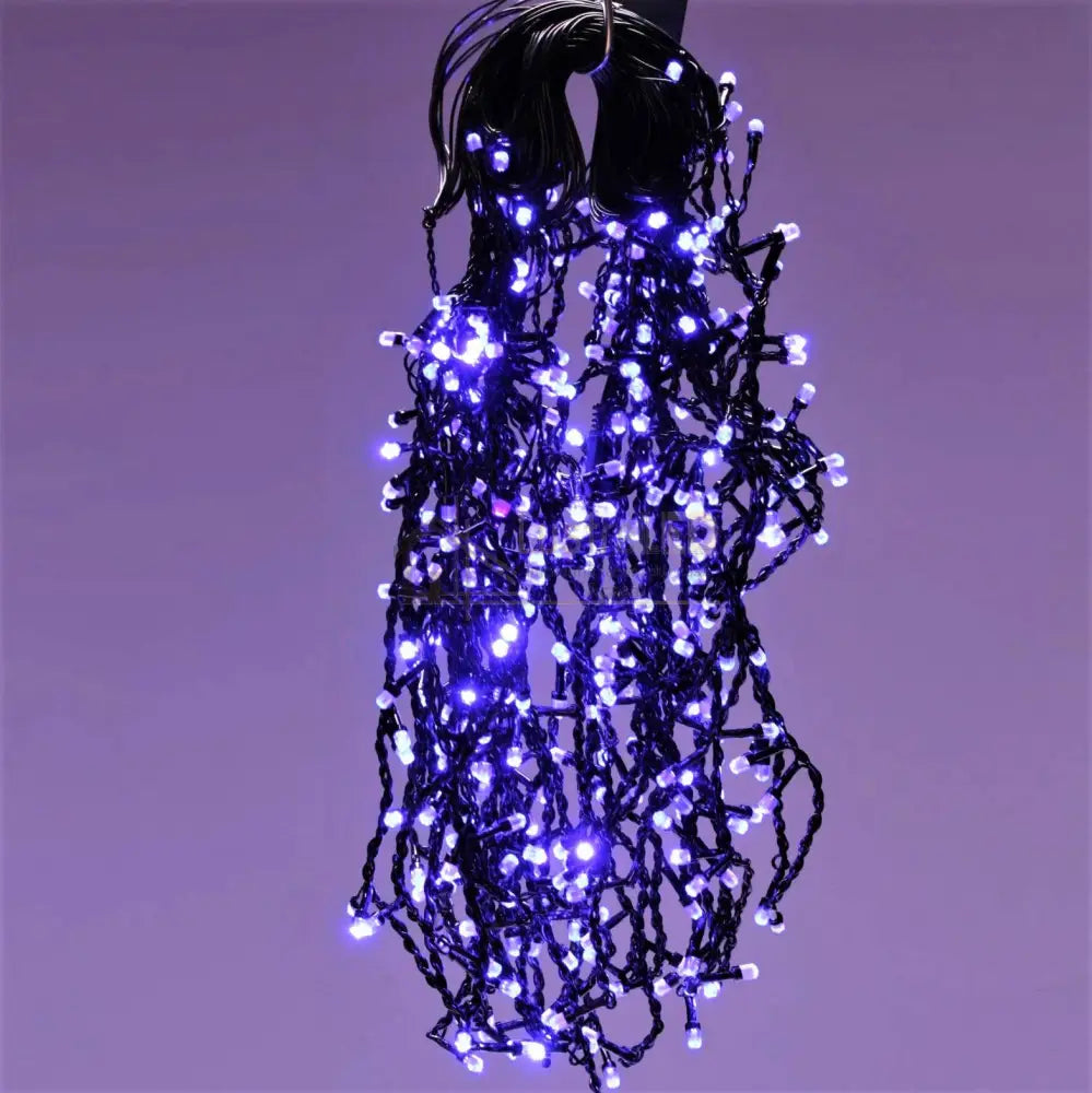 Instalatie Led Perdea Turturi 143 Led-Uri Hexagon 5X0.6M Fir Negru Diverse Culori Christmas Lighting