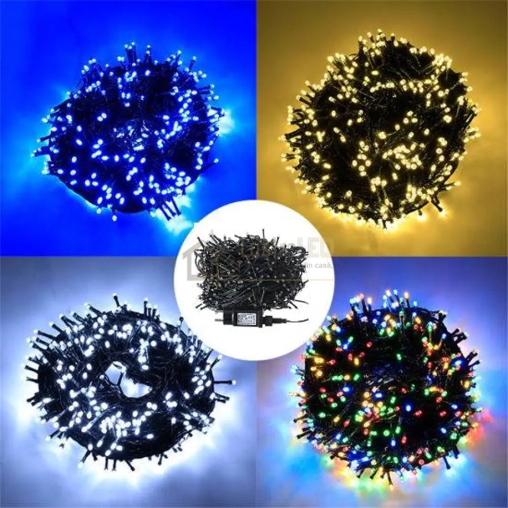 Instalatie Led Rola 50M Fir Negru Diverse Culori Christmas Lighting