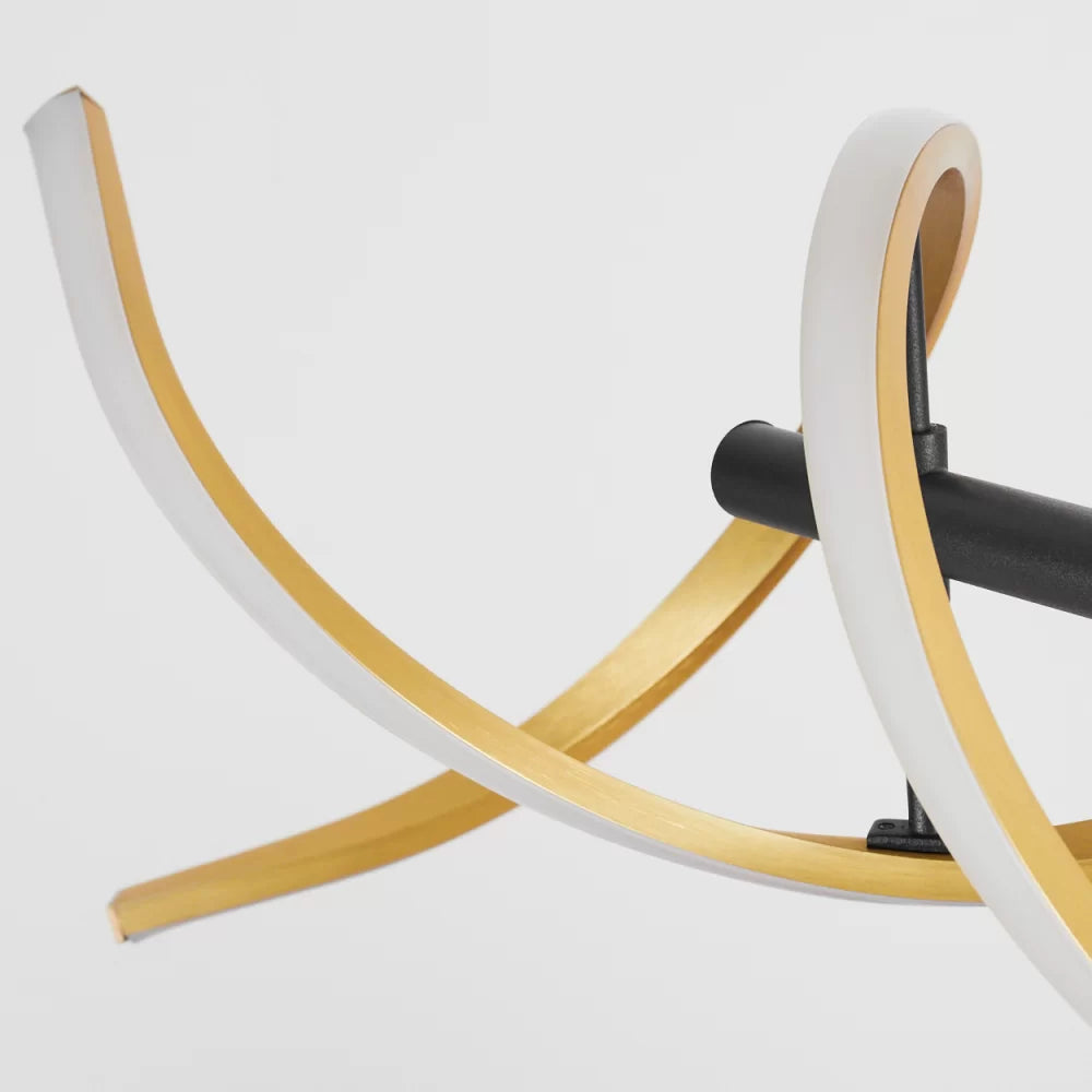 Lustra LED Suspendata SEQUENCE Gold+Black Echivalent 300W