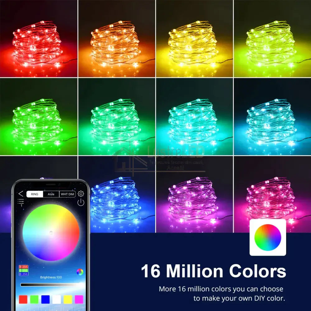 Kit Banda Led Rgb Ic Smart Digital 12V 10M Usb Telecomanda 24 Taste Strips