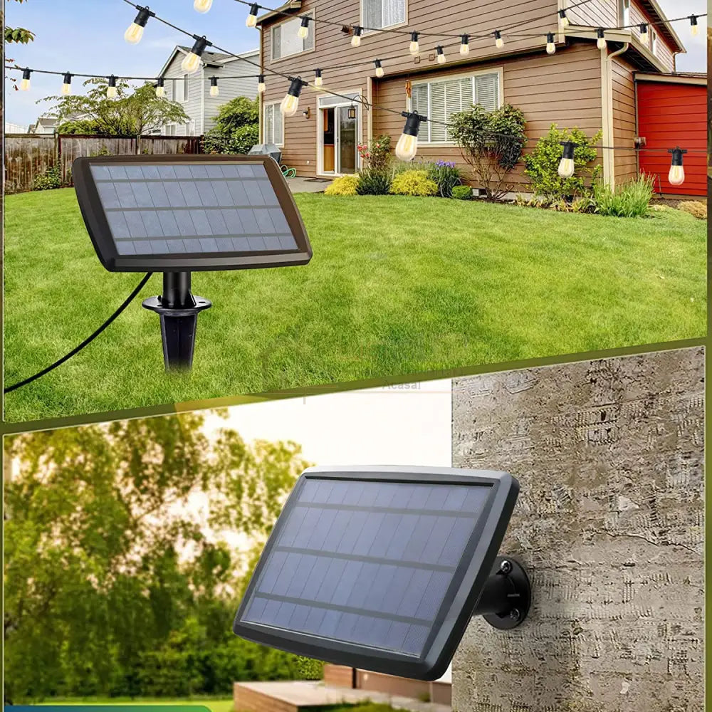 Kit Complet Ghirlanda Solara 10M / 10Xe27 Becuri Incluse Solar Light Rope