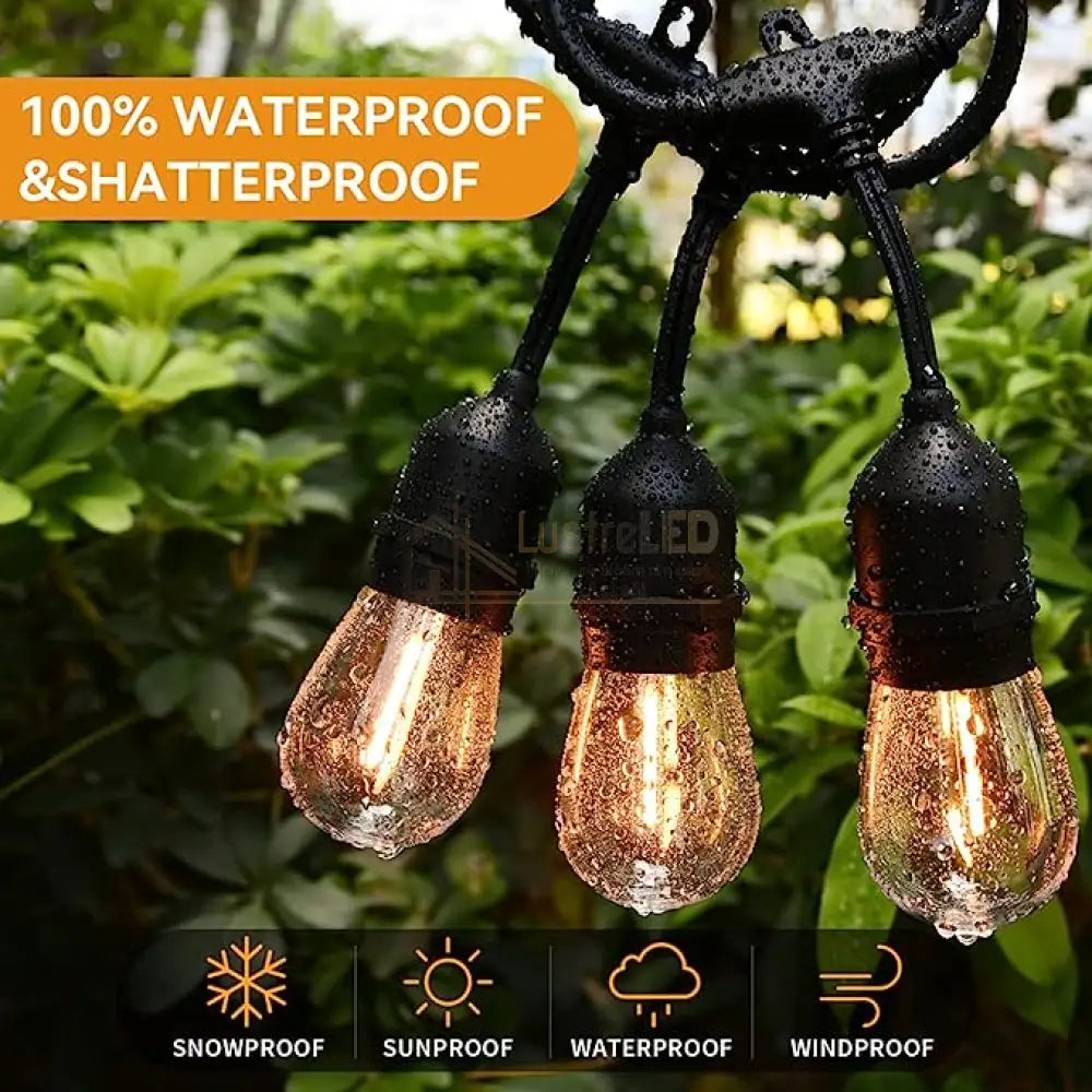Kit Complet Ghirlanda Solara 10M / 10Xe27 Becuri Incluse Solar Light Rope