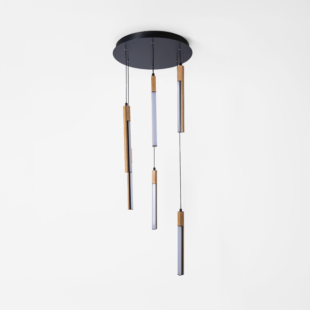 Lustra LED Suspendata ELIOT Lemn Design Echivalent 300W