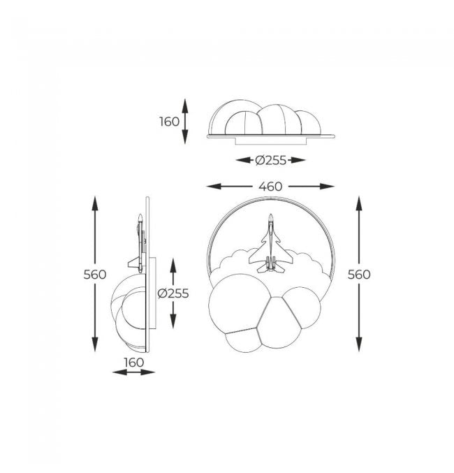 Lustra LED 35W CLOUD JET CCT Echivalent 400W
