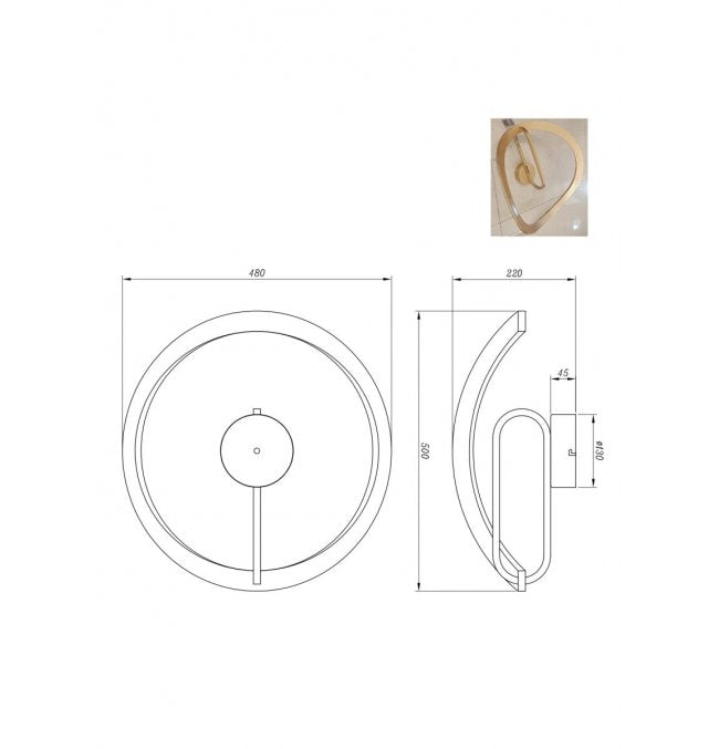 Lustra LED 40W VELENNE Gold Premium