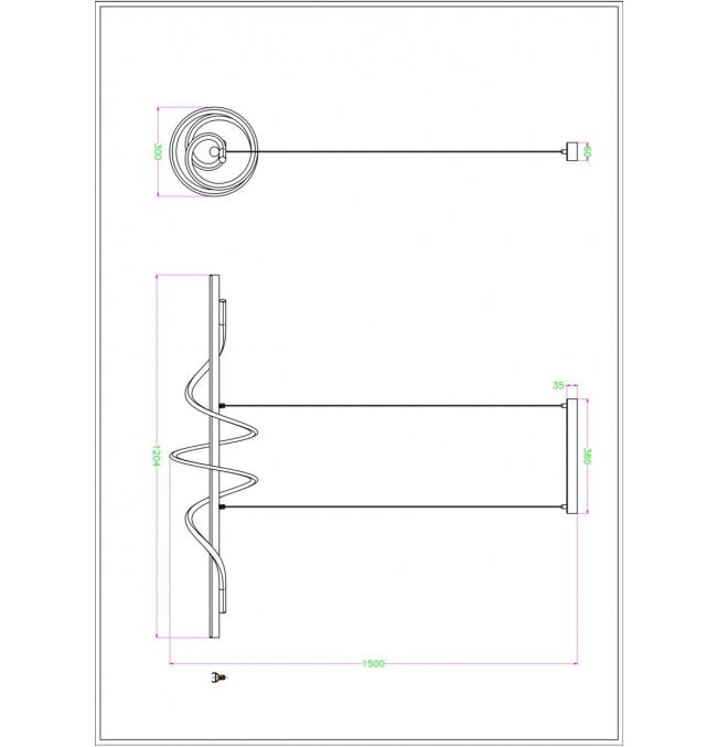 Lustra LED Suspendata VELENNE Gold Echivalent 300W Premium