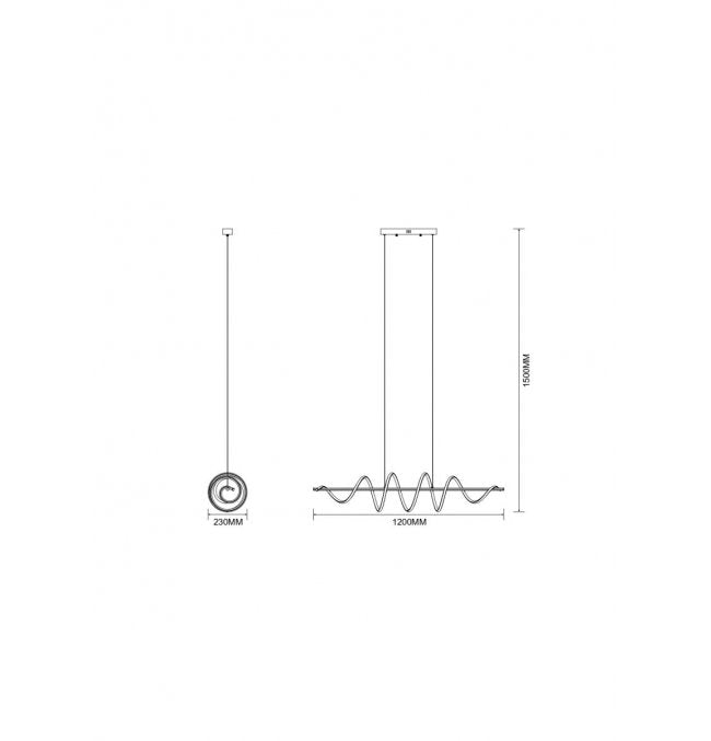 Lustra LED Suspendata ESERO Black Premium Echivalent 450W