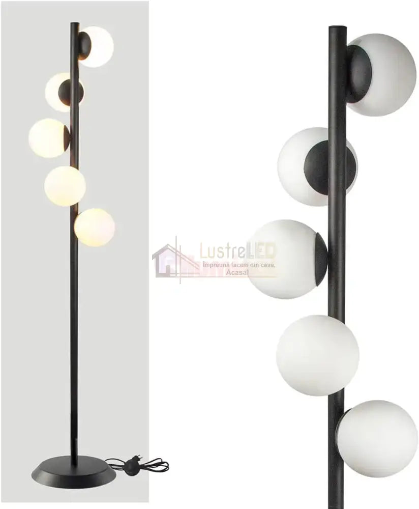 Lampadar Abajur Black 177Cm Ty3052/5 Bk